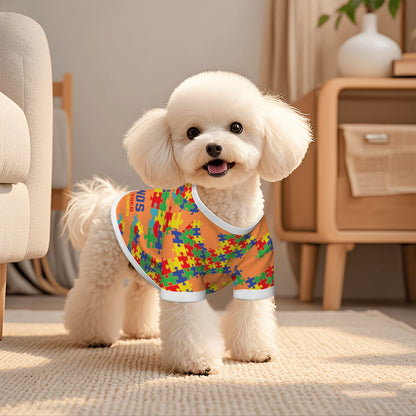 Autism Awareness Dog Hoodie - Orange Design for Autism Support