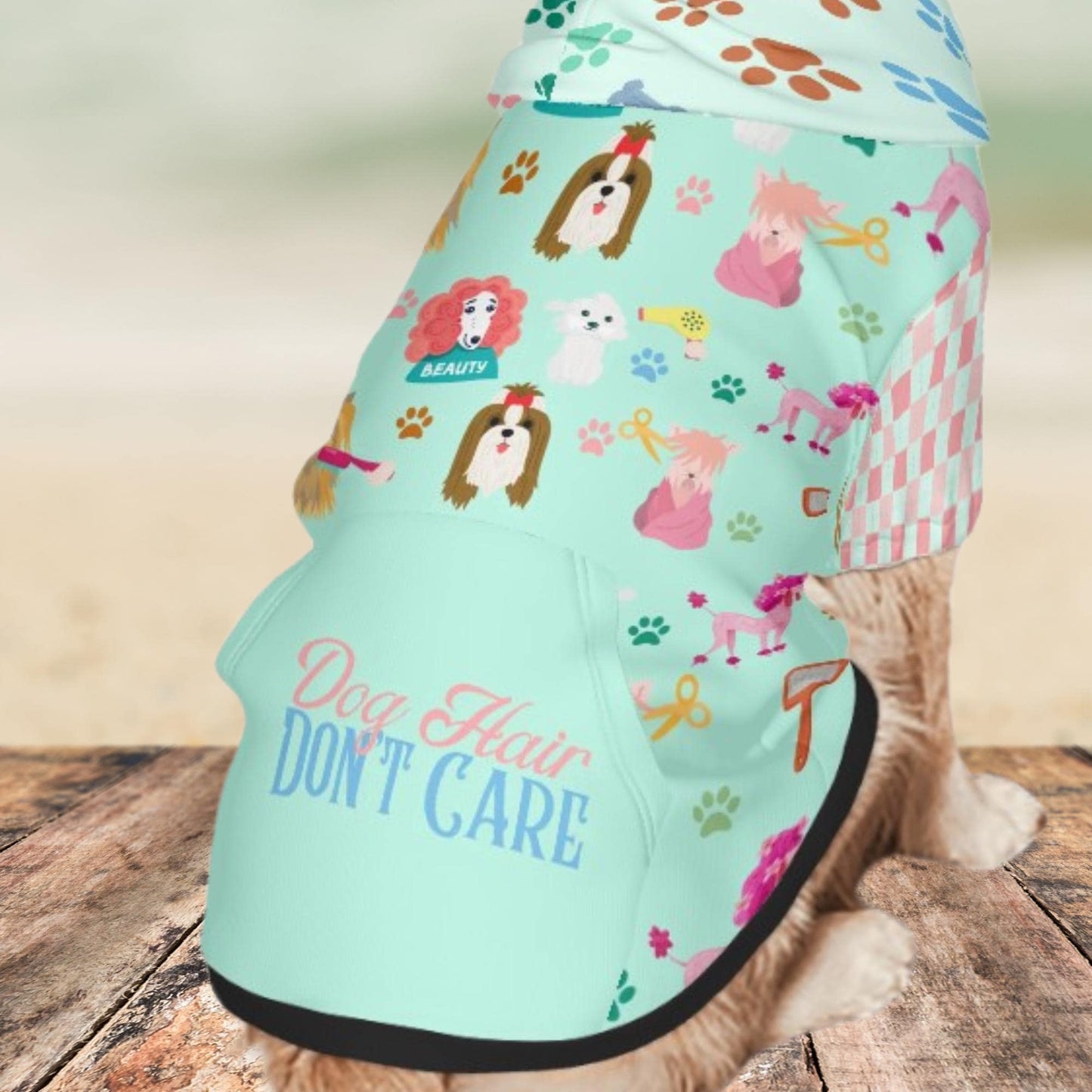 Funny Dog Hair Hoodie - Pet Parent Apparel - Dog Lover Gift, Dog Haor Dont Care Grooming Hoodie,  Fashionable Dog Apparel