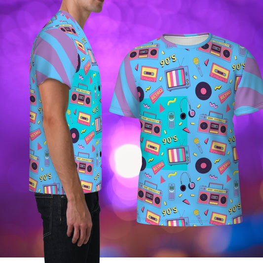Retro Unisex T-Shirt with 80s Mixtape Theme, Fun Shirt, Can Match with Your Bestie, Dog Hoodie Available as Well