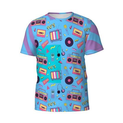 Retro Unisex T-Shirt with 80s Mixtape Theme, Fun Shirt, Can Match with Your Bestie, Dog Hoodie Available as Well
