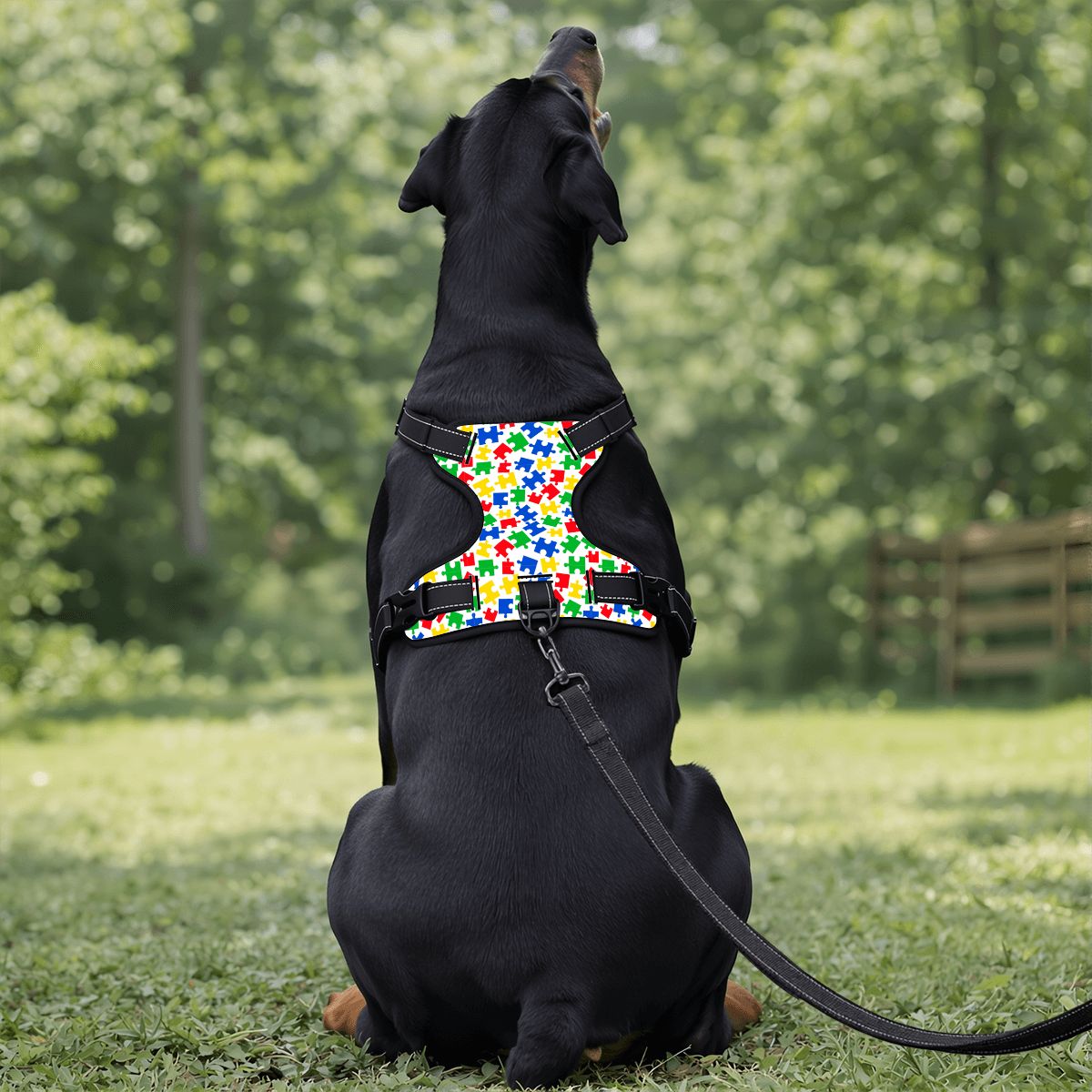 Autism Awareness Dog Harness Puzzles - Random Designs for Fun
