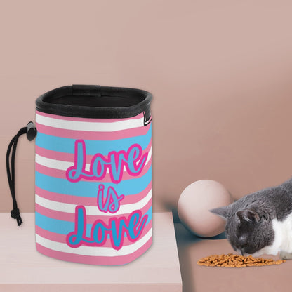 Pet Treat Carrier with Long Strap - Trendy Prime Theme Design, Gender Fluid Flag, Good for All