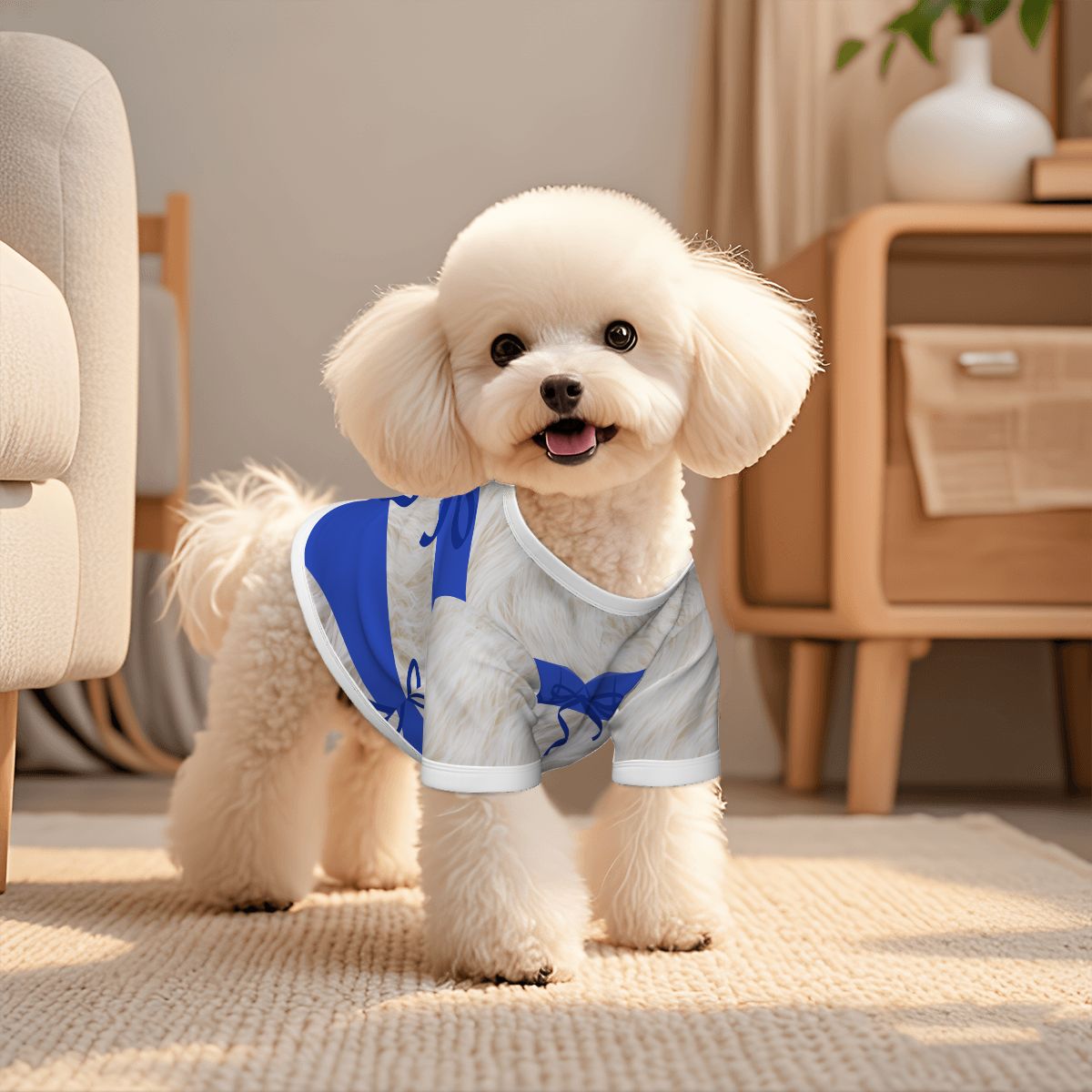 Cute Blue Bikini Dog Tank Top - Perfect Beach Wear for Dogs