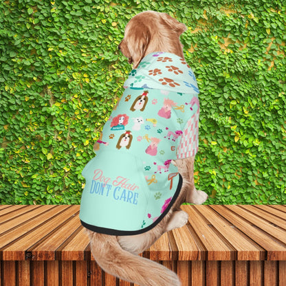 Funny Dog Hair Hoodie - Pet Parent Apparel - Dog Lover Gift, Dog Haor Dont Care Grooming Hoodie,  Fashionable Dog Apparel
