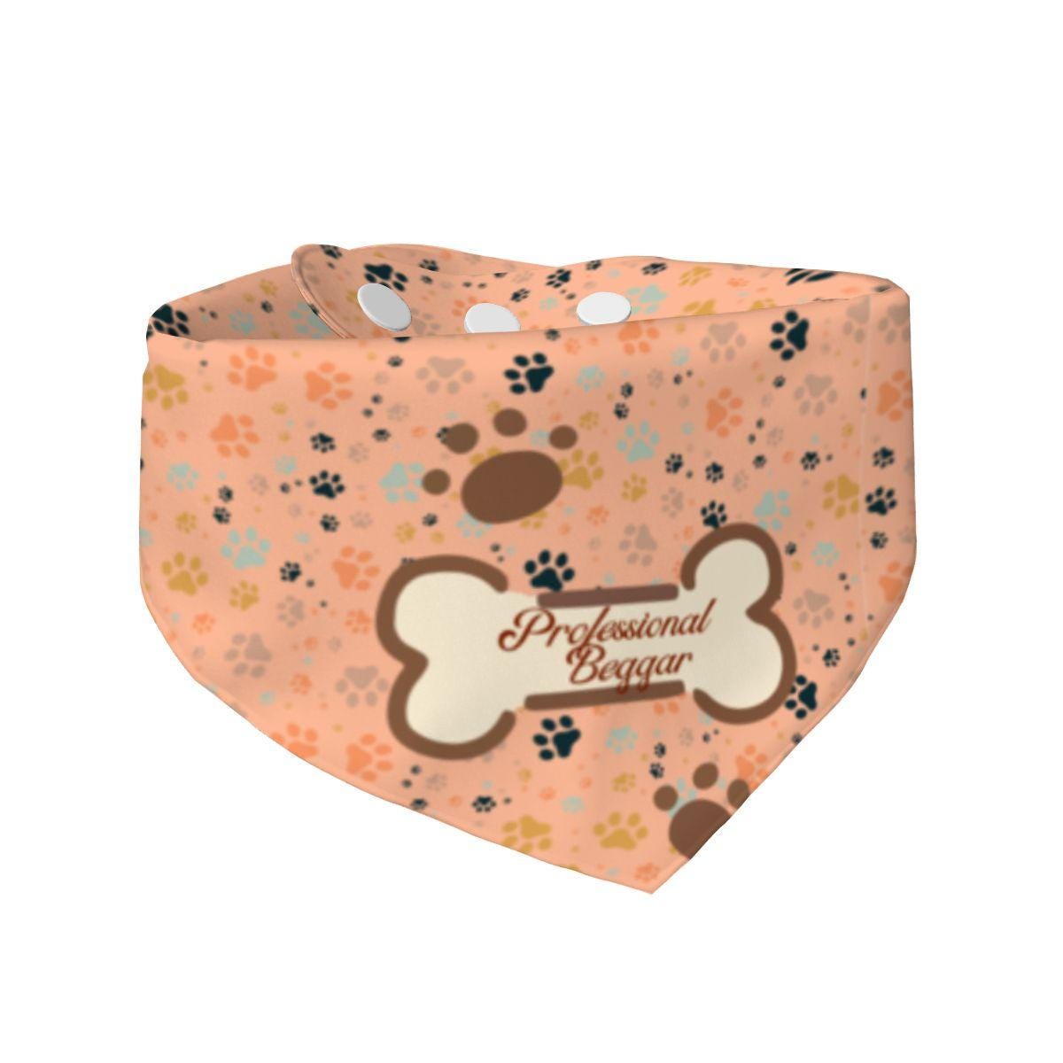 Funny Small Dog Bandana - Professional Beggar Design, Walking with My Paw-see fashion attire for the  Village, getting a Pup Cup, Must Have
