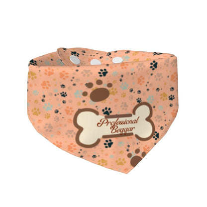 Funny Small Dog Bandana - Professional Beggar Design, Walking with My Paw-see fashion attire for the  Village, getting a Pup Cup, Must Have