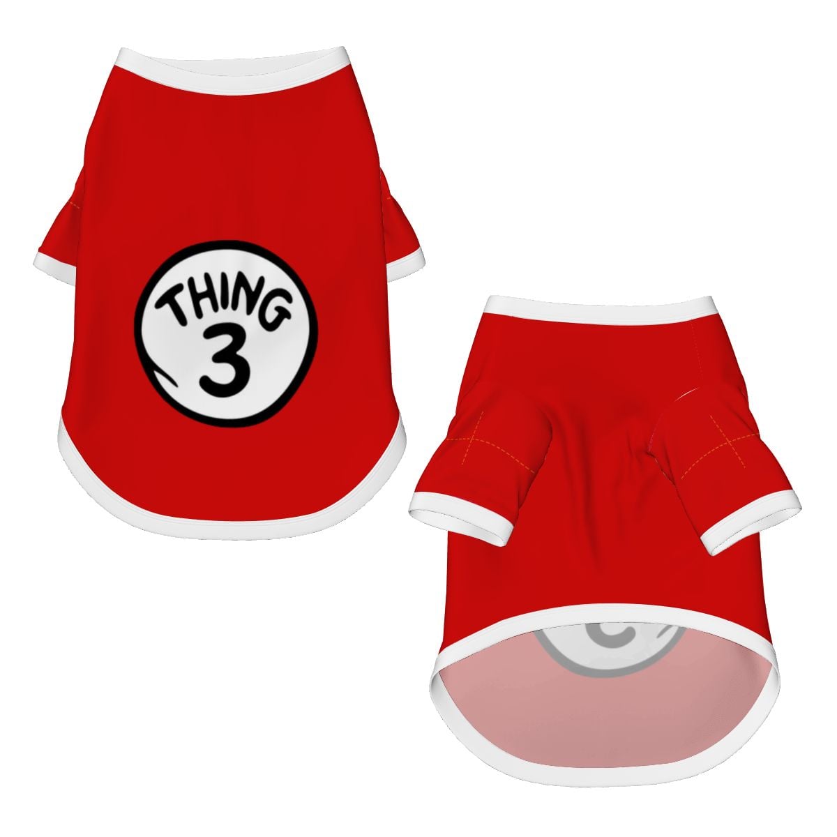 Dr, Seuss style Thing 3 Dog Shirt - Matching Costumes for All Pets, Customize for ALL the Furry Roommates
