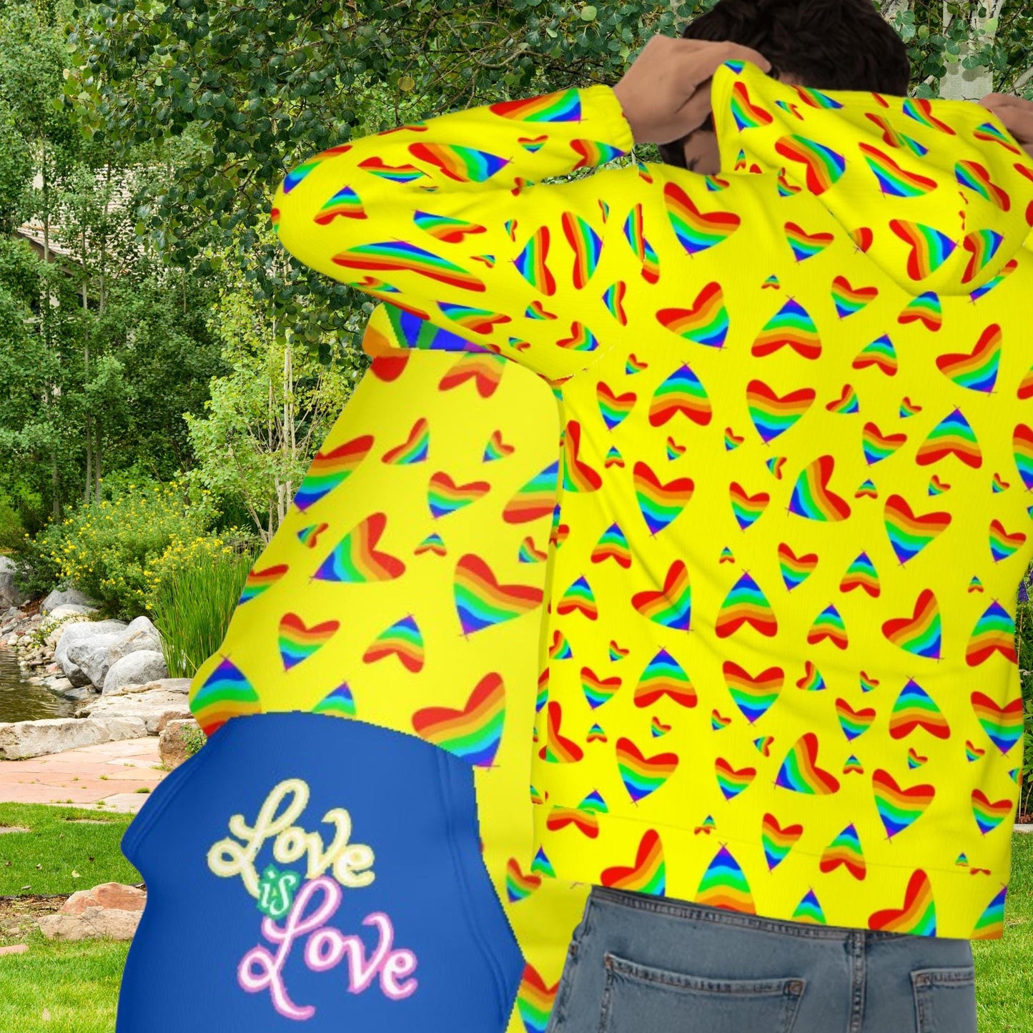 Pride Theme Dog and Owner Matching Hoodies , Buy  both from this shop, Unisex Hoodie and Dog Hoodies for fashionable outings