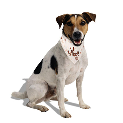 Funny Reasons We Can't Have Nice Things - I Woof You, Large Dog Bandana for Fashion at the Dog Park