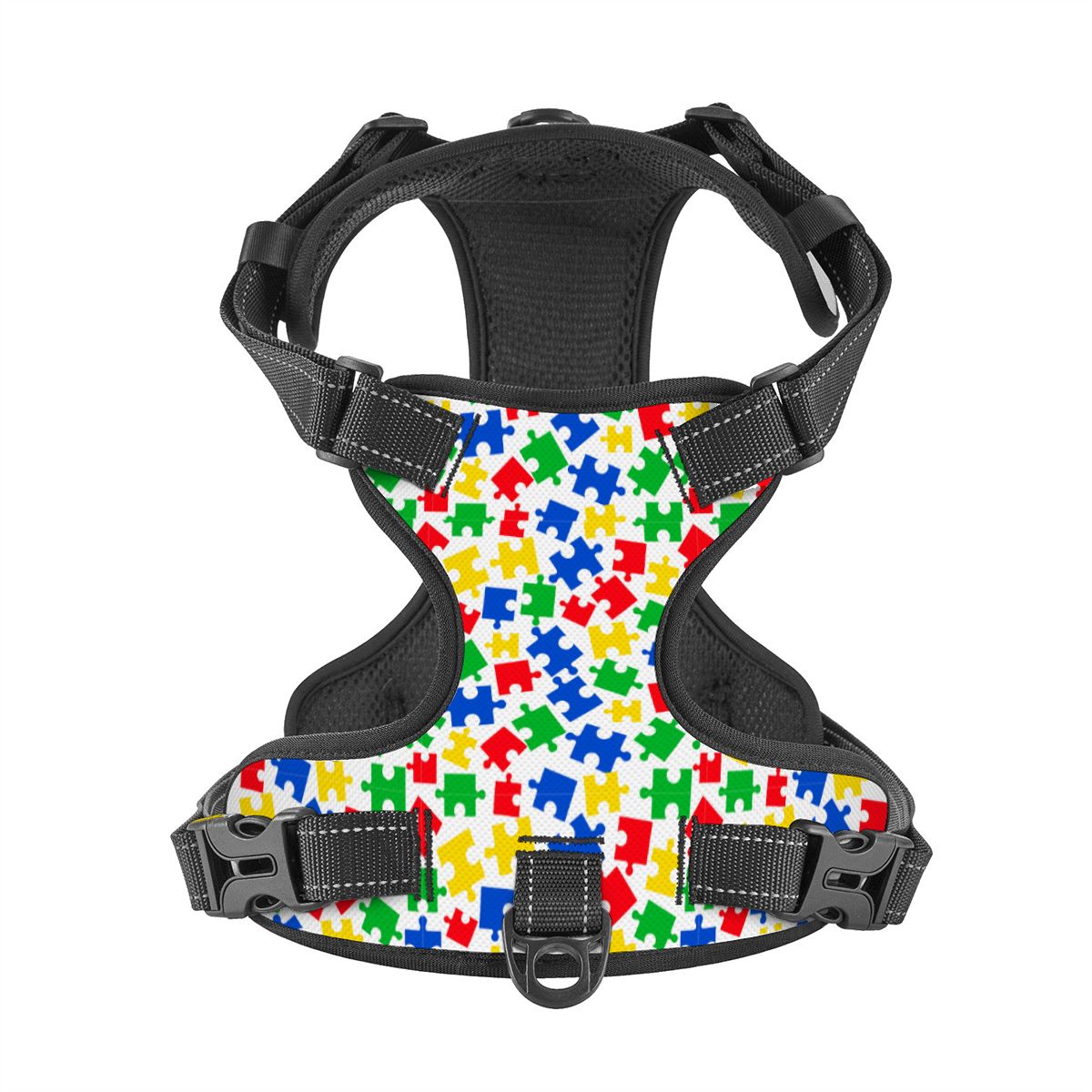 Autism Awareness Dog Harness Puzzles - Random Designs for Fun