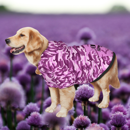 Blending in Style: Purple Camo Doggy Hoodie for Trendy Tails, Pruple Camouflage