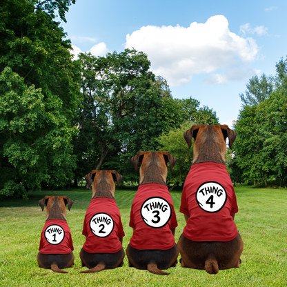 Dr. Seuess styled RED tshirt for Every One of Your Things-  Costumize Here